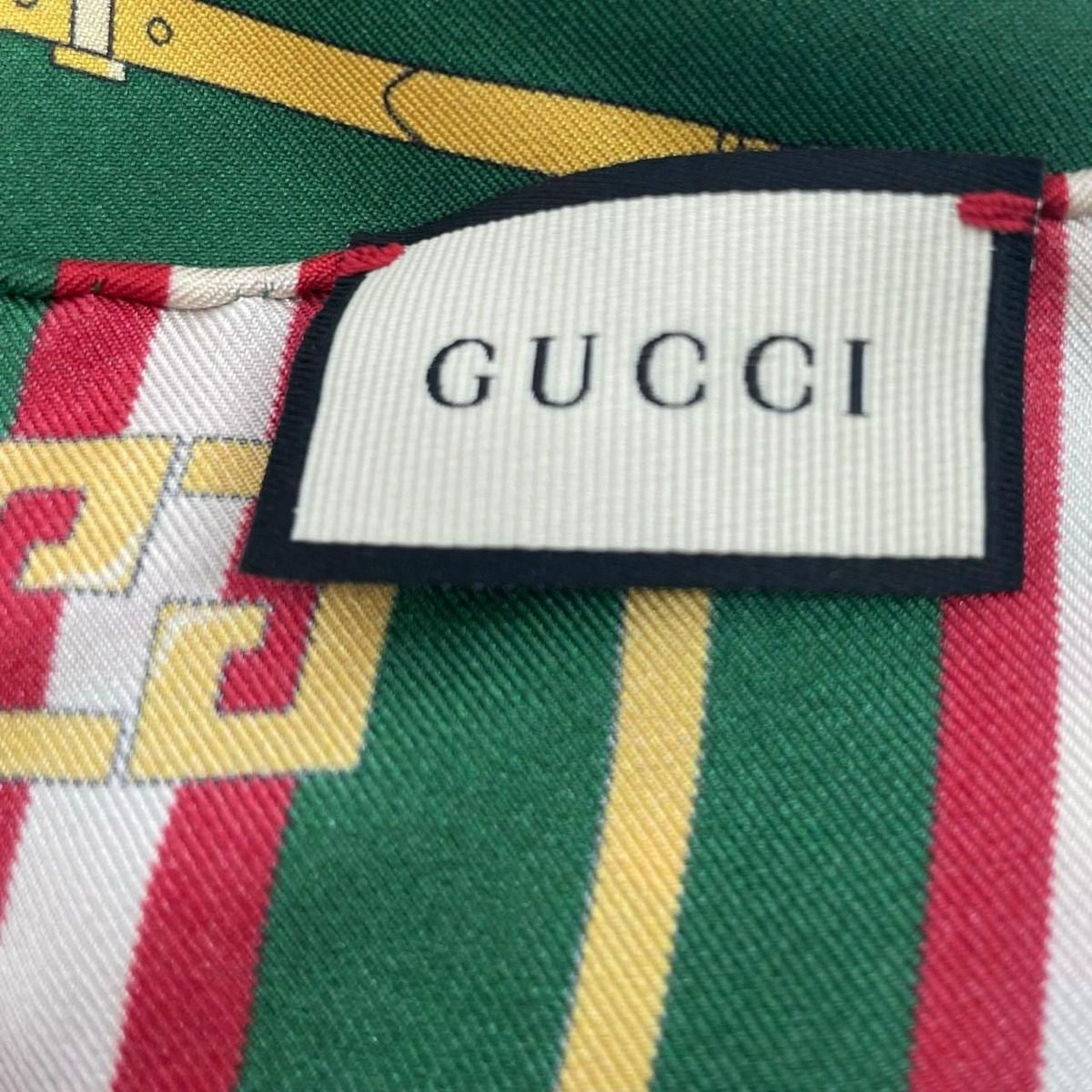 Gucci Silk Flora Scarf Floral Pattern Red — view 9