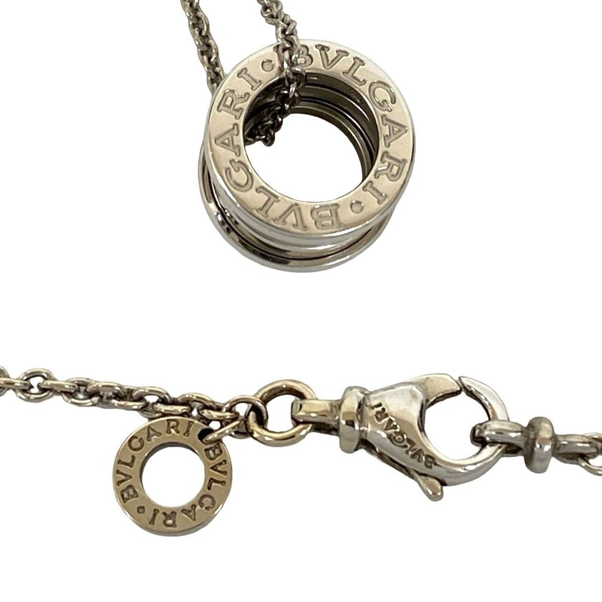 Bvlgari Leather Case Zero One Gold Logo Chain Necklace — view 3