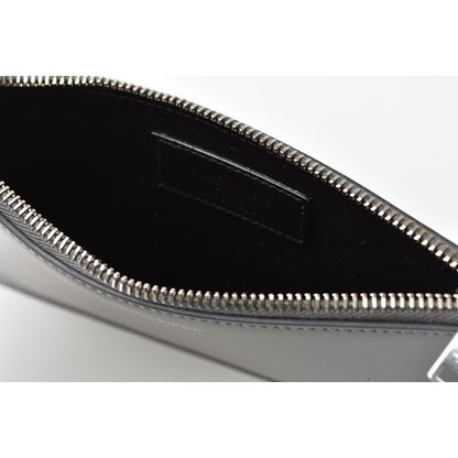 Saint Laurent Paris Flap Pouch Clutch Bag Gray — view 5
