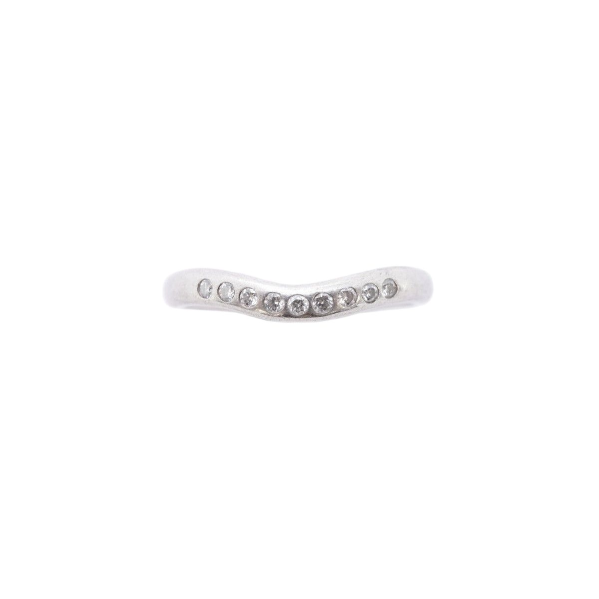 Tiffany & Co Ring Cube Band Platinum Diamond — view 2