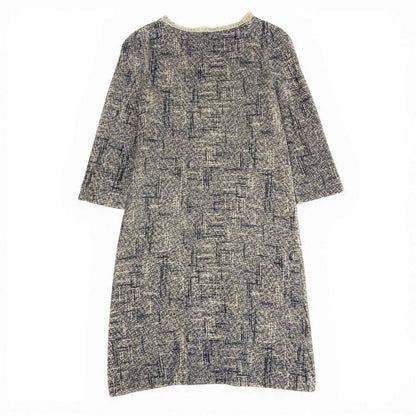 Louis Vuitton Silk Blend Frayed Dress Mini XS Gray — view 2