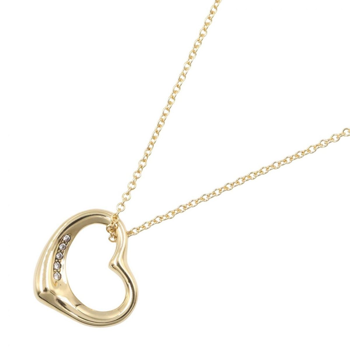 Tiffany & Co Necklace Open Heart 40 cm 18k Diamond