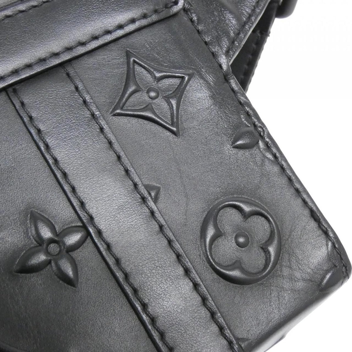 Louis Vuitton Monogram Seal Trunks Sling Bag Black — view 5