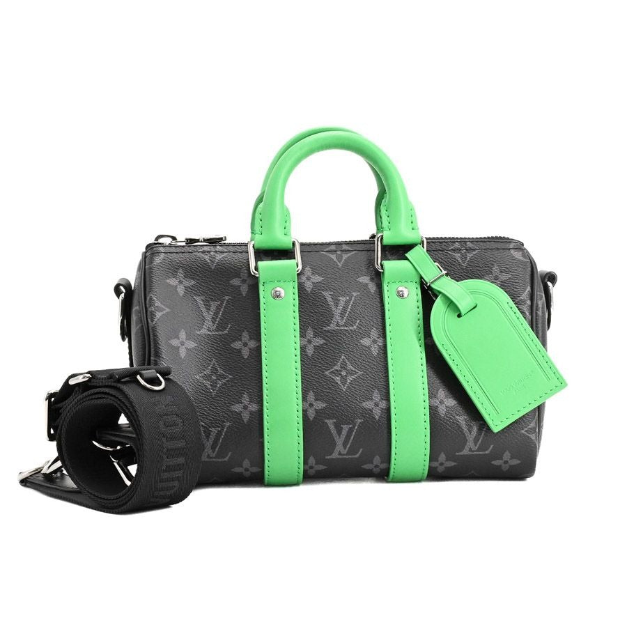 Louis Vuitton Handbag Keepall Bandouliere 25 Black Green