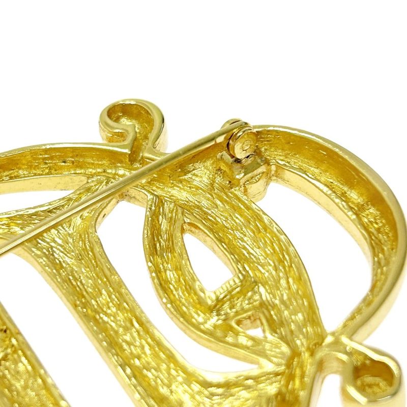Christian Dior GP Emblem Brooch Ladies Gold 363812 Brooch