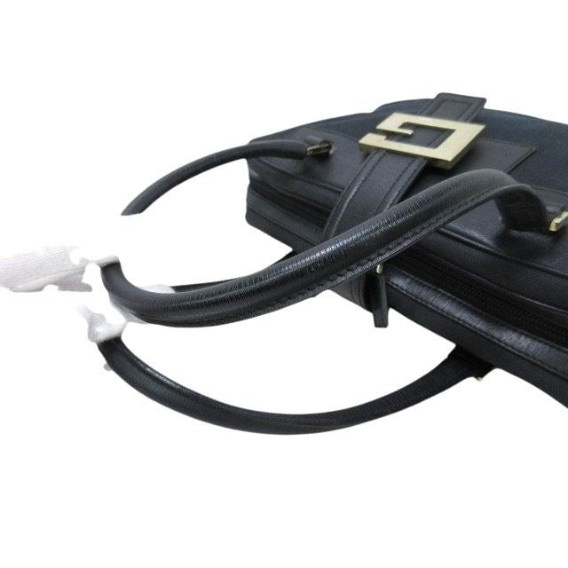 Gucci Handbag G Logo 001-5155 Black Canvas And Leather Gold Hardware — view 8