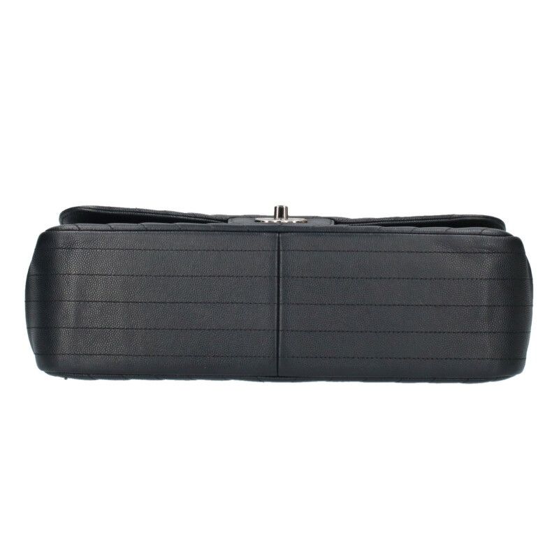 Chanel Deca Matelasse 30 Double Flap Caviar Skin Chain Shoulder Bag Women