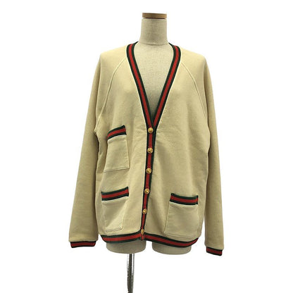 Gucci | Sherry Line Reversible Cardigan | XS | Beige Red Green | Women's