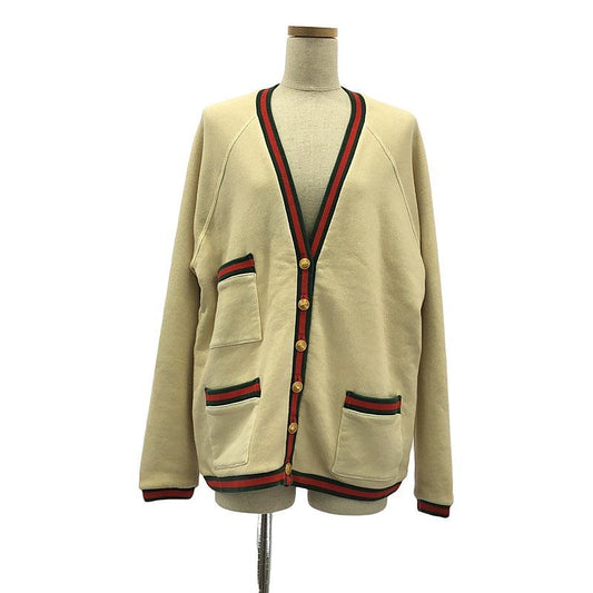 Gucci | Sherry Line Reversible Cardigan | XS | Beige Red Green | Women's