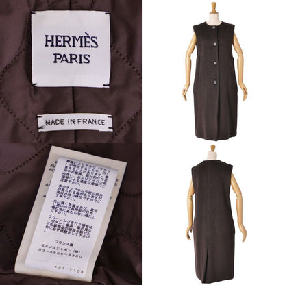 Hermes Coat Vest Long Gilet Sleeveless — view 9