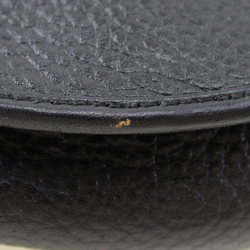 Dior Christian Dior CD Logo Vintage Pochette Calf Black Women's Shoulder Bag