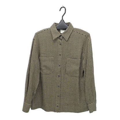 Chanel Houndstooth Shirt Beige Black 34 99C