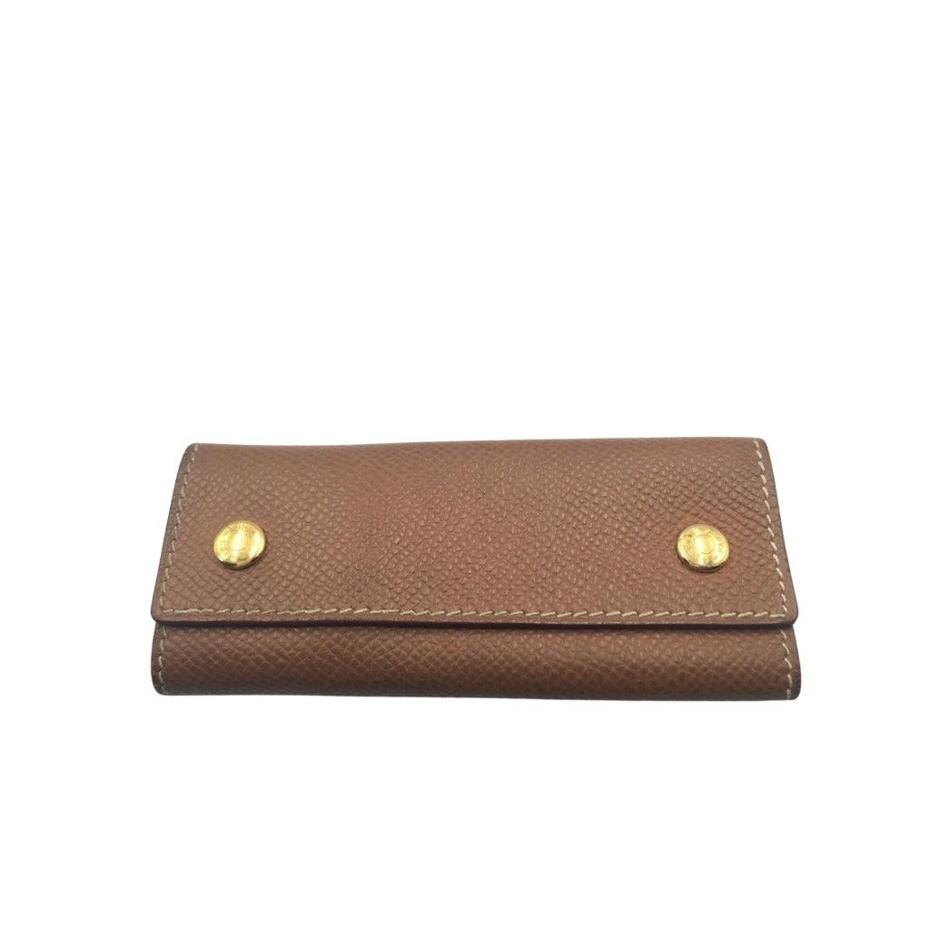 Hermes Key Case Gold Veau Epsom 4 Rows Holder