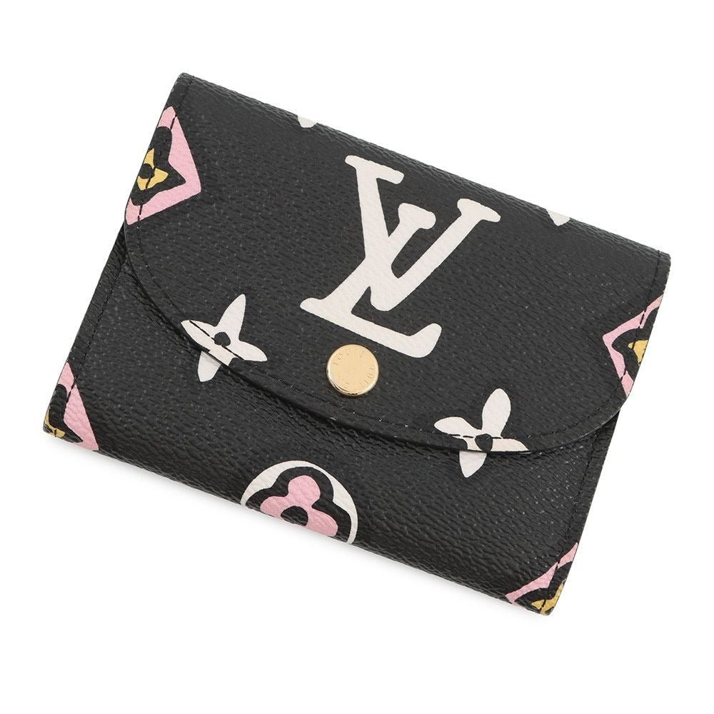 Louis Vuitton Coin Case Monogram Wild at Porte Monnaie Rosalie Noir Black Multicolor
