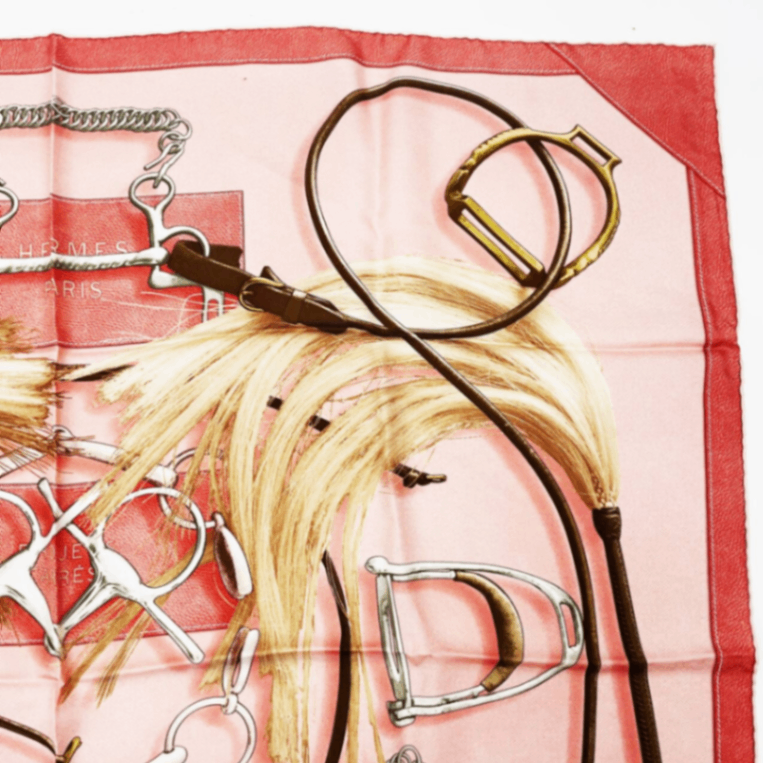 Grade Hermes Carre 90 Projets Carres Planning Power Pink 100% Silk Scarf