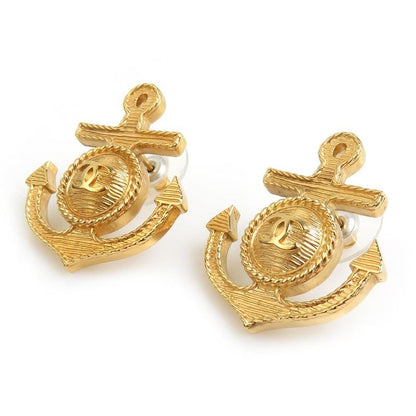 Chanel Earrings Coco Mark Anchor