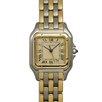 Cartier Panthere MM 3 Row Date Boys Watch Yellow Gold Quartz