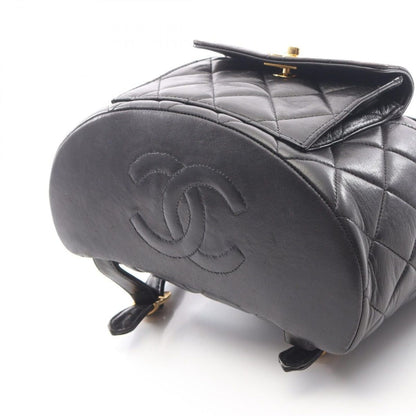 Chanel Backpack Quilted Black Lambskin Double Turnlock Chain — view 9