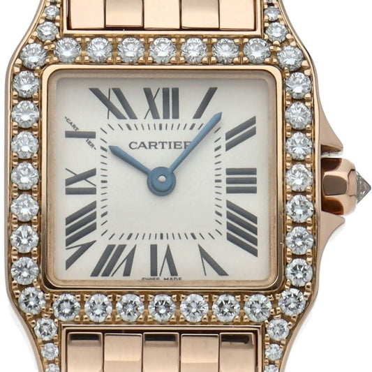 Cartier Santos de Cartier Moiselle SM Watch Diamond Bezel Box Repair