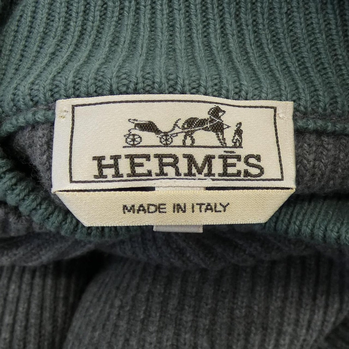 Hermes Knit Sweater Green Gray — view 4
