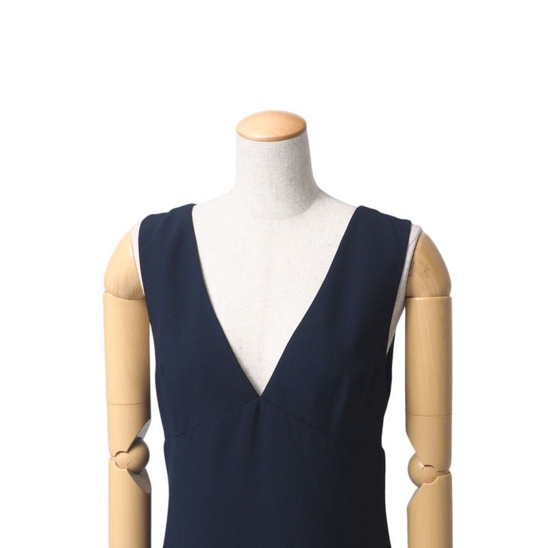 Prada Dress Size 40 V-neck Sleeveless Dress Made In Italy 20250121 Ra3010