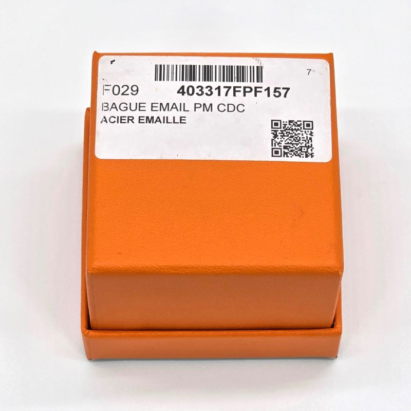 Hermes Ring Collier De Chien PM T57 Approx 16 Confetti Enamel Print Metallic