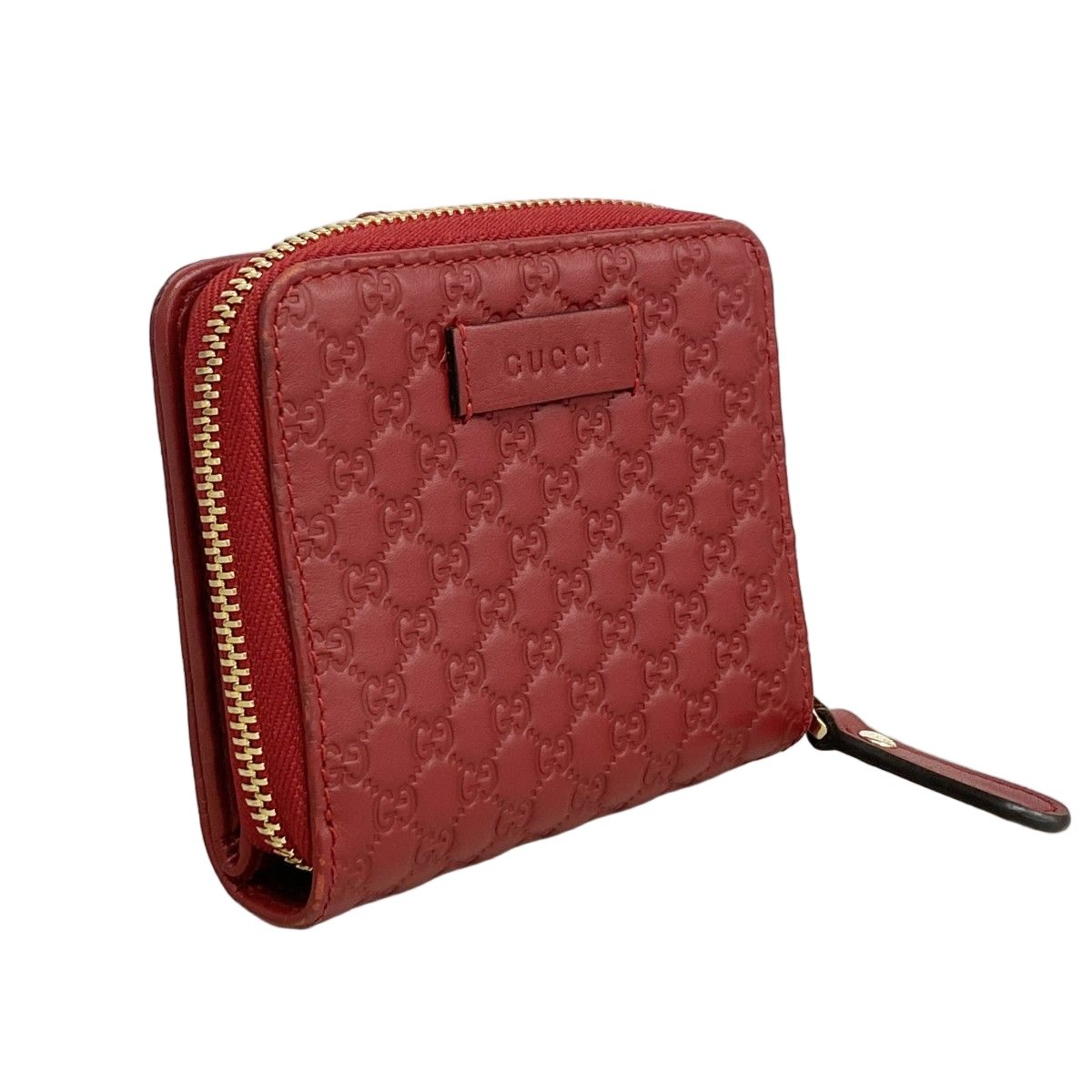 Gucci Wallet Micro Guccissima Leather Bordeaux Champagne Gold — view 2