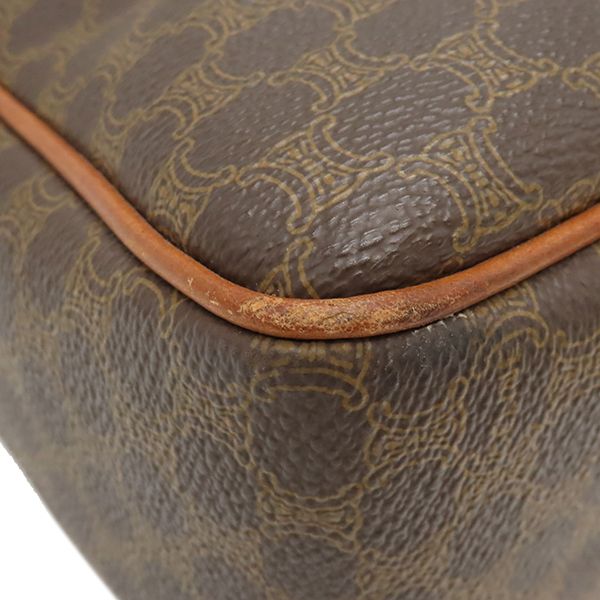 Celine Handbag Macadam Tote PVC Leather Brown Gold Hardware Total Triomphe Logo