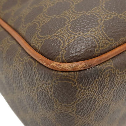 Celine Handbag Macadam Tote PVC Leather Brown Gold Hardware Total Triomphe Logo