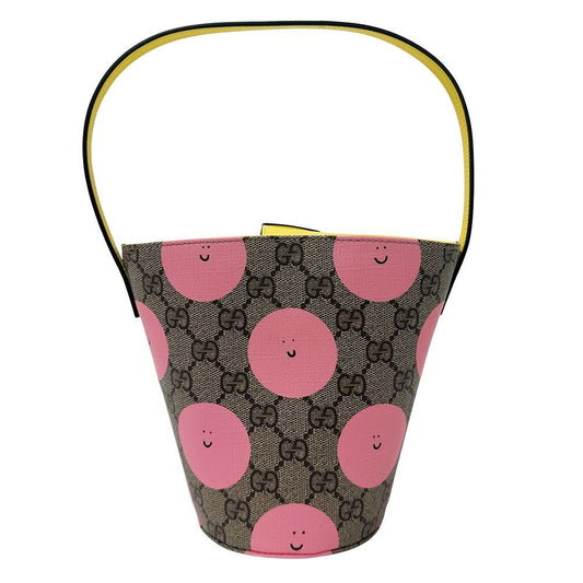 Gucci Kids Children's Tote GG Supreme Canvas Yuan Roberts Beige Pink