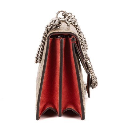 Gucci Dionysus Beige Red Supreme Canvas Shoulder Bag — view 4