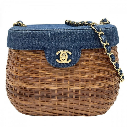 Chanel Shoulder Bag Basket Chain Crossbody