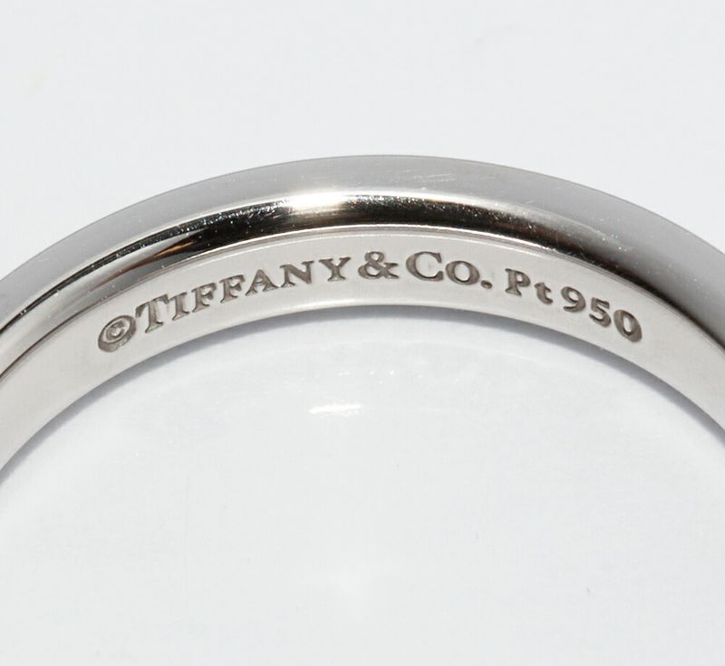 Tiffany & Co Ring Pt950 T&CO Flat Band Ring Width 3mm (012in)