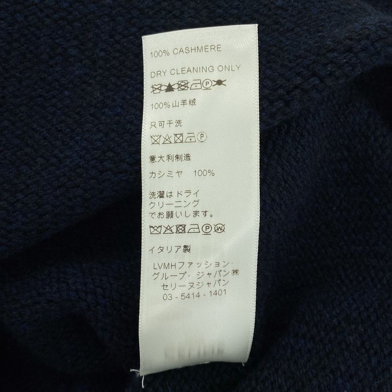 Celine - Cashmere Crew Neck Knit - XS - Navy - Women's