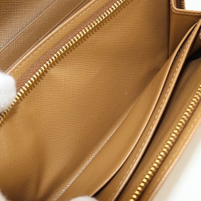 Prada Saffiano Leather Wallet 1m1349 Long Wallet With Di-fold Coin Purse