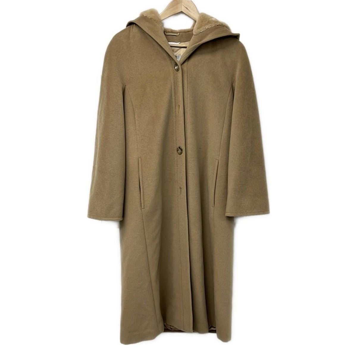 Max Mara Coat 40 M Beige Long Sleeve Winter