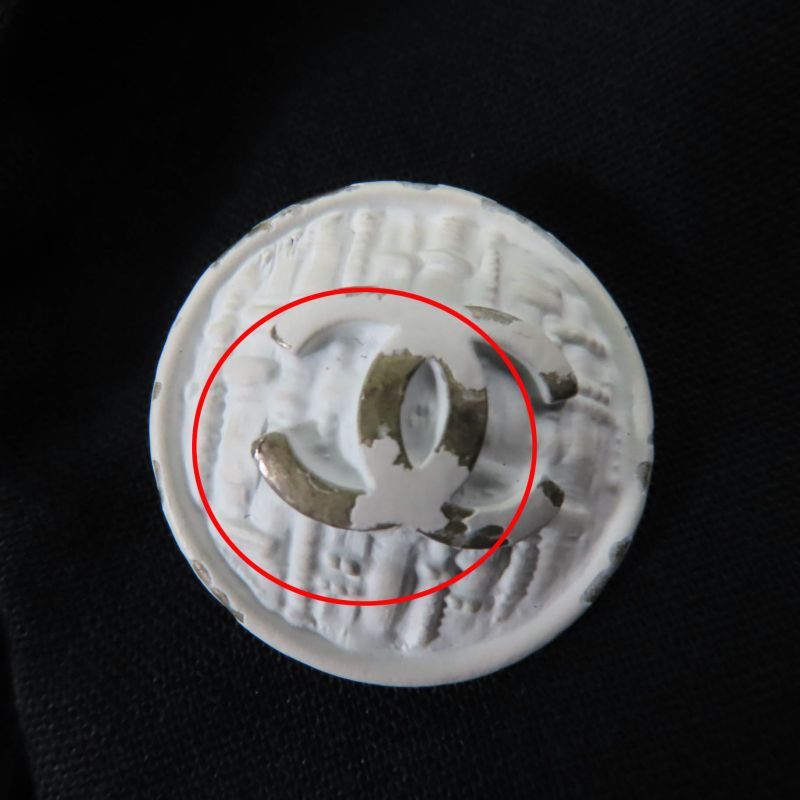 CHANEL Vintage 07P P31042v20717 Coco Mark Button Jacket With 4 Pockets Black