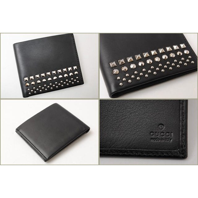 Gucci Fold Wallet Leather Studded Black Ap0 qn 1000 — view 4