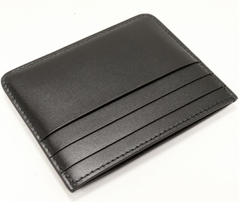 Cartier Card Case Passcase C De Cartier Simple Card Holder Calfskin Black