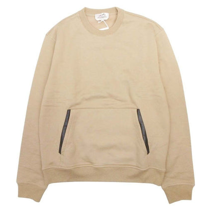 Hermes Front Pocket Sweatshirt Pullover Cashmere Blend Brushed Back M Light