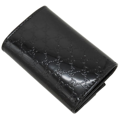 Gucci Key Case Micro Gucci Guccissima Horsebit Patent Leather Black Gold Hardware