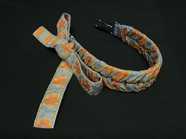 Fendi Strap You Canvas Shoulder Strap Light Blue And Orange Fs4736
