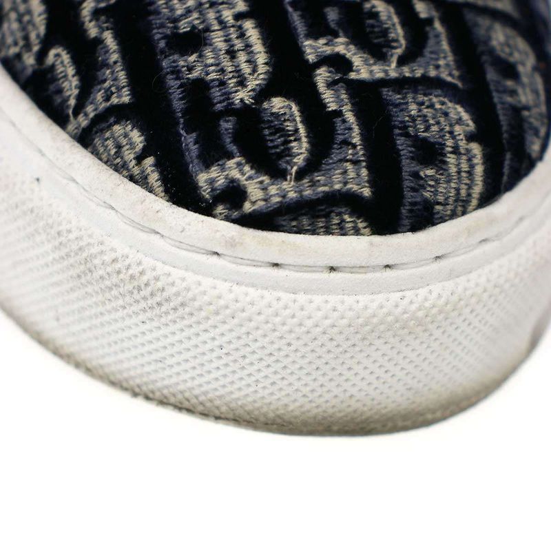 Christian Dior Solar Oblique Velvet Slip-on Sneakers Mix 42