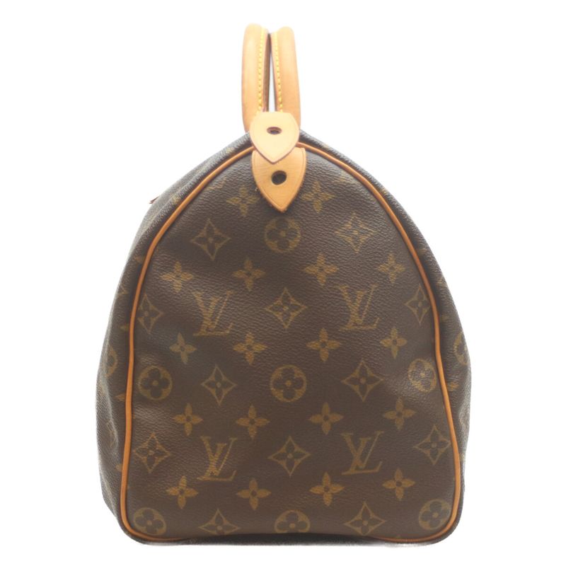 Louis Vuitton 02 M41524 Monogram Speedy 35 Boston Bag Handbag Travel Bag Brown