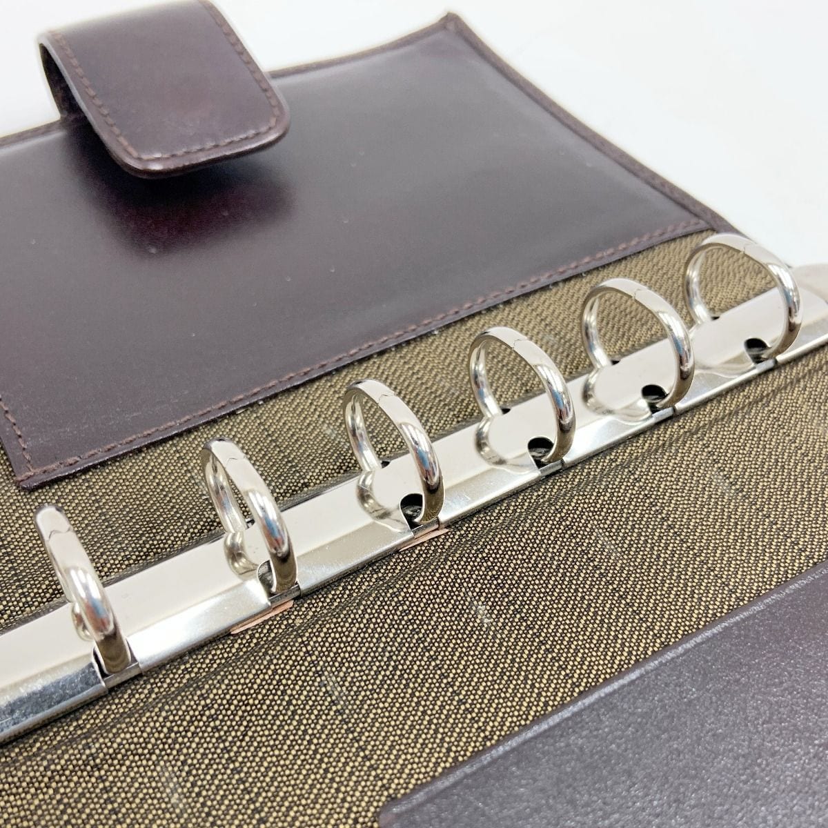 Fendi Zucca 6 Holes Notebook Cover Brown
