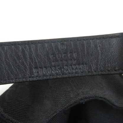 Gucci 200035 GG Canvas Webline Baseball Cap Hat Black Xl/60cm (23.62in) Made In