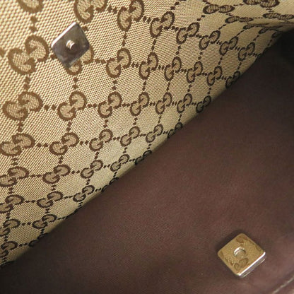 Gucci 145857 GG Canvas Brown Shoulder Bag Brown 0470 Gucci