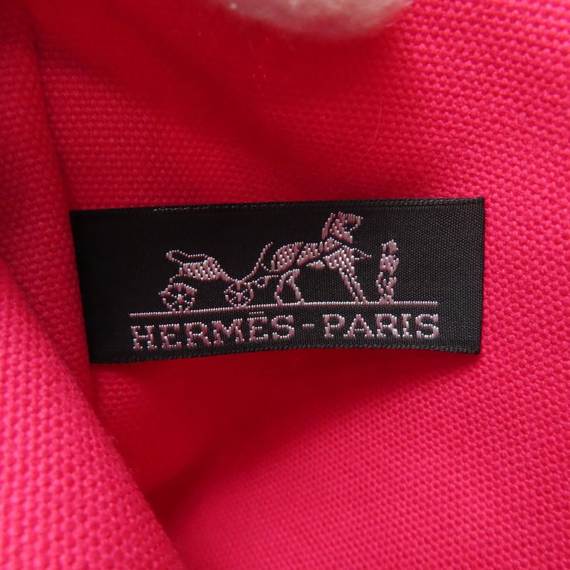 Hermes Logo Accessory Pouch Canvas Women