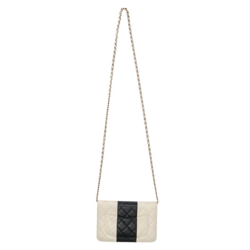 Chanel Ap0250 Chain Wallet Bicolor Lamb Skin Chain Shoulder Bag Women