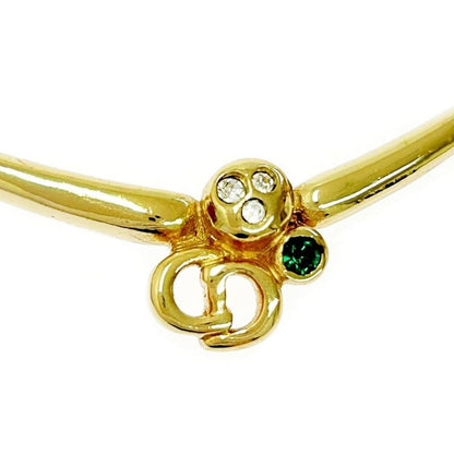 Christian Dior GP Rhinestone CD Logo Necklace Women 304874 Necklace